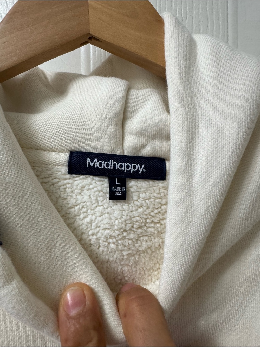 Madhappy Cream Logo Hoodie - Picture 3 of 10